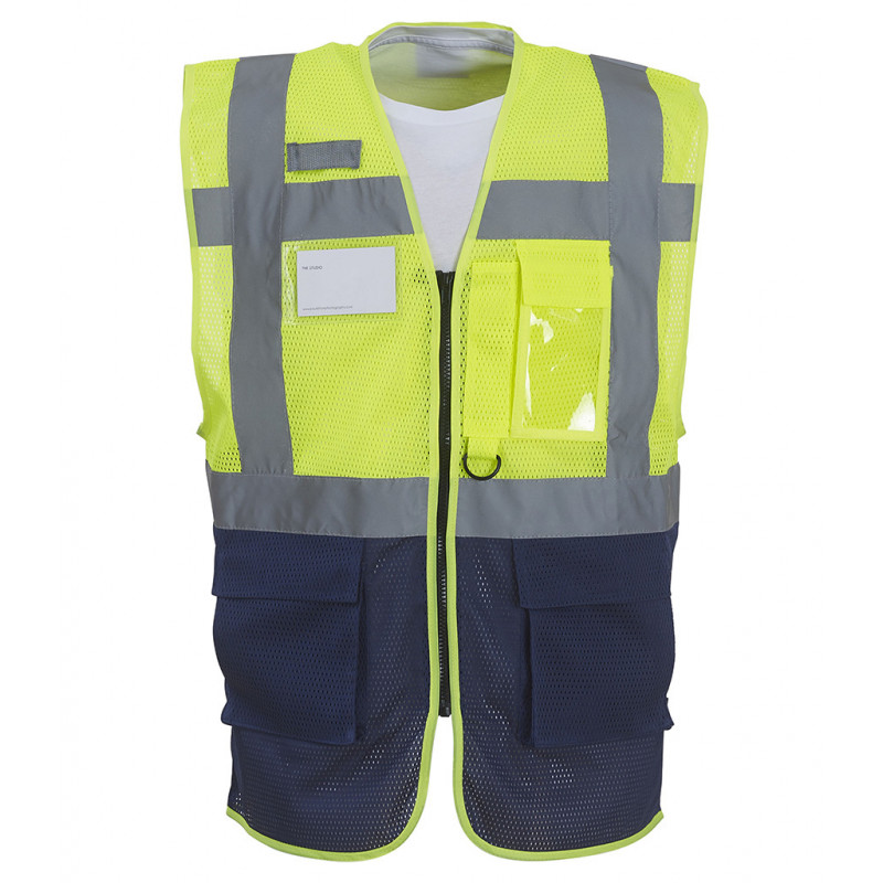 Yoko Hi-Vis Top Cool Open Mesh Executive Waistcoat
