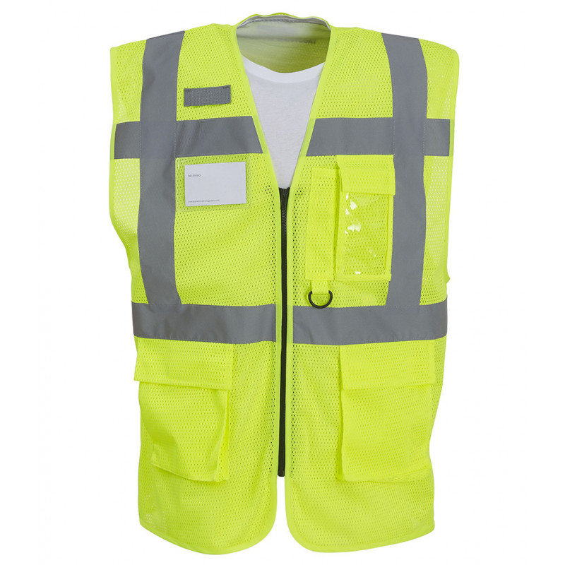 Yoko Hi-Vis Top Cool Open Mesh Executive Waistcoat