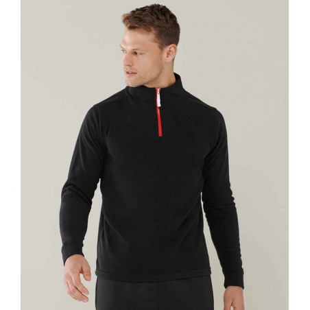 Finden + Hales Zip Neck Piped Micro Fleece