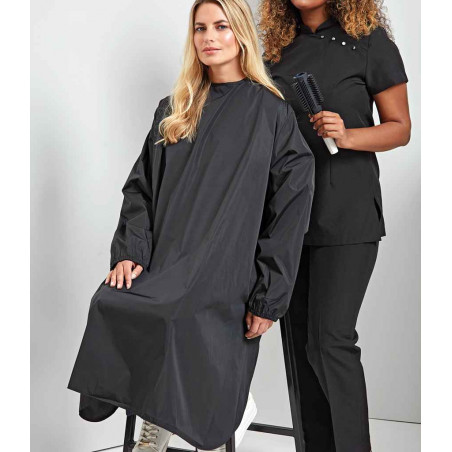 Premier Waterproof Long Sleeve Salon Gown - Black