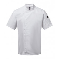 Premier Short Sleeve Zipped Chef's Jacket
