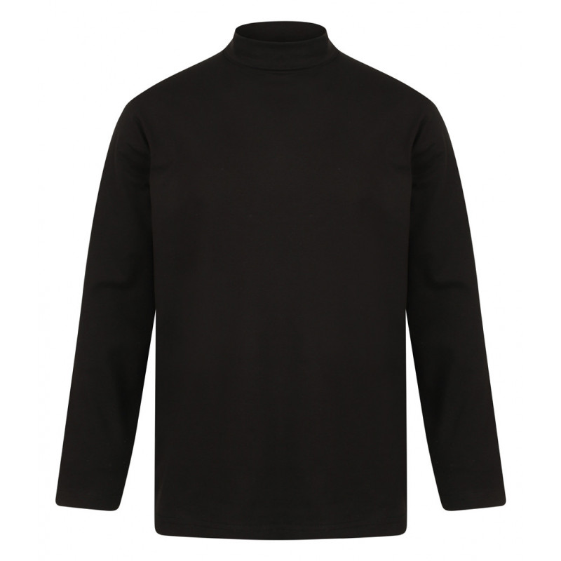 Henbury Long Sleeve Roll Neck Top